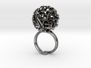 Systematic Chaos* Ring { Small } in Fine Detail Polished Silver
