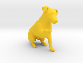 Begging Jack Russell Terrier in Yellow Processed Versatile Plastic