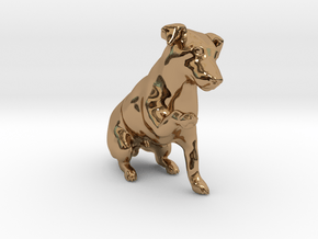 Begging Jack Russell Terrier in Polished Brass
