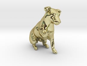 Begging Jack Russell Terrier in 18k Gold Plated Brass