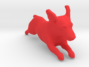 Running Jack Russell Terrier in Red Processed Versatile Plastic