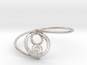 Jenna - Bracelet Thin Spiral in Rhodium Plated Brass