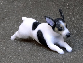 Running Jack Russell Terrier in Full Color Sandstone