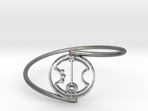 Peter - Bracelet Thin Spiral in Fine Detail Polished Silver