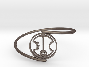 Peter - Bracelet Thin Spiral in Polished Bronzed Silver Steel