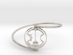 Peter - Bracelet Thin Spiral in Rhodium Plated Brass