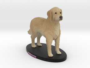 Custom Dog Figurine - Remington in Full Color Sandstone