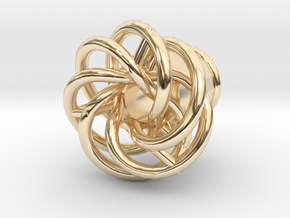 Mobius-04-tunnel-8mm in 14k Gold Plated Brass