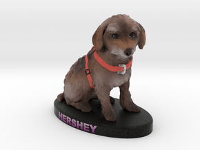 Custom Dog Figurine - Hershey in Full Color Sandstone