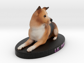 Custom Dog Figurine - Lilpup in Full Color Sandstone