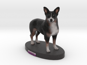 Custom Dog Figurine - Jester Vrml Frommax in Full Color Sandstone