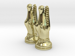 Pair Chess Crocodile Big / Timur Luxm Sea-Monster in 18k Gold