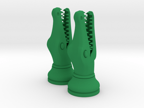 Pair Chess Crocodile Big / Timur Luxm Sea-Monster in Green Processed Versatile Plastic