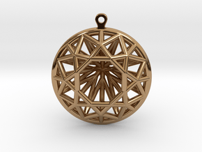 3D Printed Diamond Circle Cut Earrings in Polished Brass