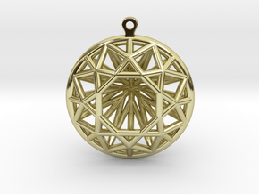3D Printed Diamond Circle Cut Earrings in 18k Gold Plated Brass