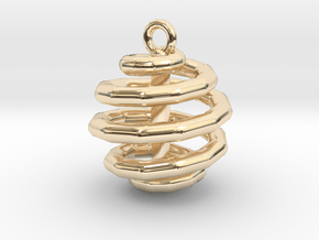 Ring-in-a-Ball-02 in 14k Gold Plated Brass