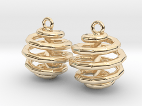 Ring-in-a-Ball-02-EarRing in 14k Gold Plated Brass
