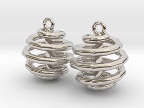 Ring-in-a-Ball-02-EarRing in Rhodium Plated Brass