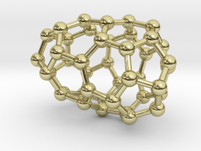 0184 Fullerene C42-1 c2 in 18k Gold Plated Brass