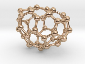 0186 Fullerene C42-3 c1 in 14k Rose Gold Plated Brass