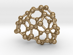 0187 Fullerene C42-4 c1 in Polished Gold Steel