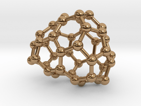 0187 Fullerene C42-4 c1 in Polished Brass
