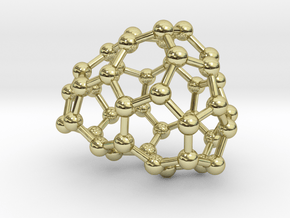 0187 Fullerene C42-4 c1 in 18k Gold Plated Brass