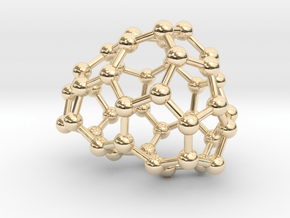 0187 Fullerene C42-4 c1 in 14K Yellow Gold
