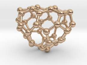 0188 Fullerene C42-5 c2 in 14k Rose Gold Plated Brass