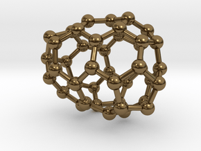 0190 Fullerene C42-7 c2 in Polished Bronze