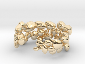 BeachStones Ring - Size 6 in 14k Gold Plated Brass