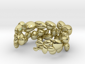 BeachStones Ring - Size 8 in 18k Gold Plated Brass