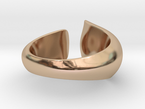 Tactile Bold Flame - Size 5 in 14k Rose Gold Plated Brass