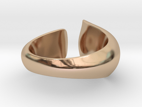 Tactile Bold Flame - Size 6 in 14k Rose Gold Plated Brass