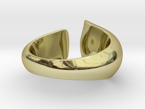 Tactile Bold Flame - Size 8 in 18k Gold Plated Brass