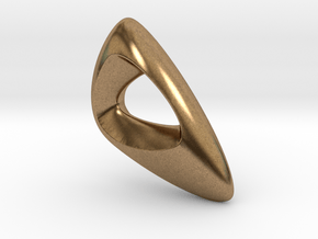 TriStone Pendant - Small in Natural Brass