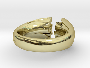 Cracking Wood ring - Size7 in 18k Gold Plated Brass