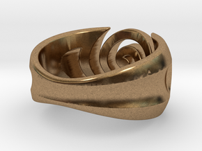 Spiral ring - Size 5 in Natural Brass