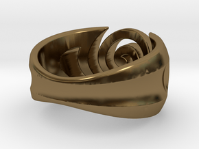 Spiral ring - Size 5 in Polished Bronze