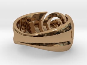 Spiral ring - Size 6 in Polished Brass
