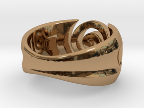Spiral ring - Size 8 in Polished Brass