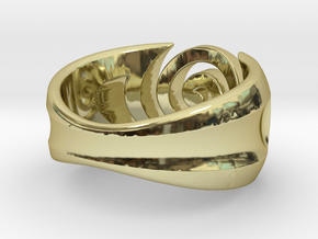 Spiral ring - Size 8 in 18k Gold Plated Brass