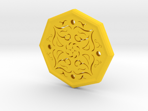 Octagon Rune Amulet in Yellow Processed Versatile Plastic