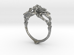 Ring Nouveau03 V02 in Natural Silver