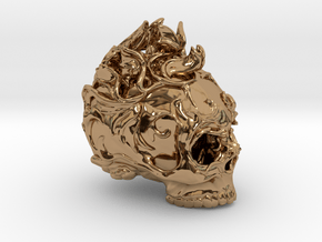 Skull01 Ornamental01 in Polished Brass