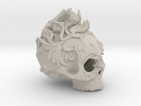 Skull01 Ornamental01 in Natural Sandstone