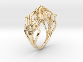 Ring Nouveau01 V02 in 14K Yellow Gold