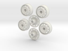 1/16 OVAL WHEELS in White Natural Versatile Plastic