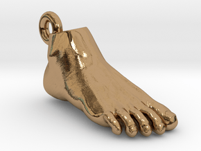 Foot Pendant in Polished Brass