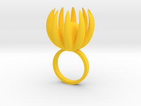 Blooming Ring size UK 0 in Yellow Processed Versatile Plastic